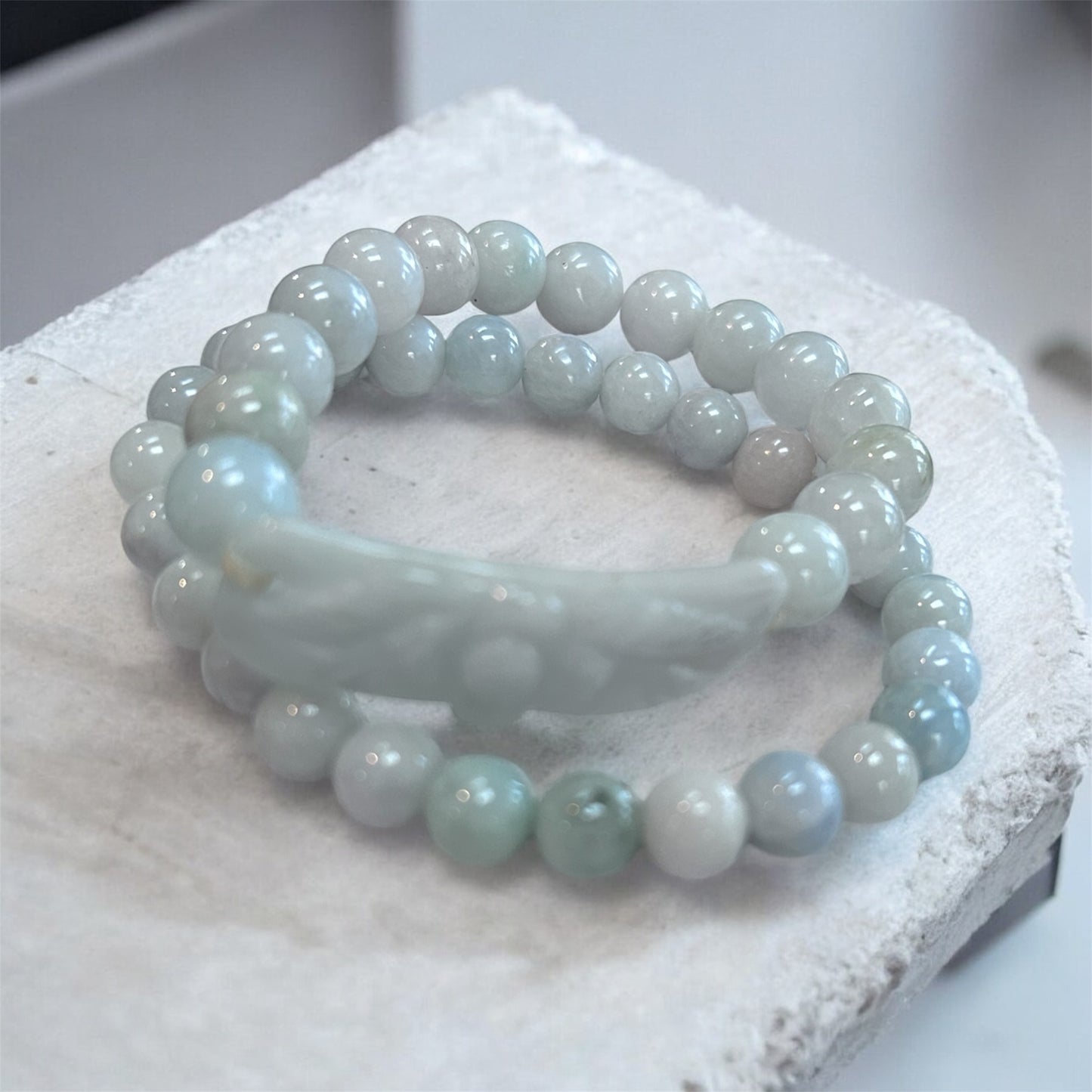 Burmese Jadeite 2pc set