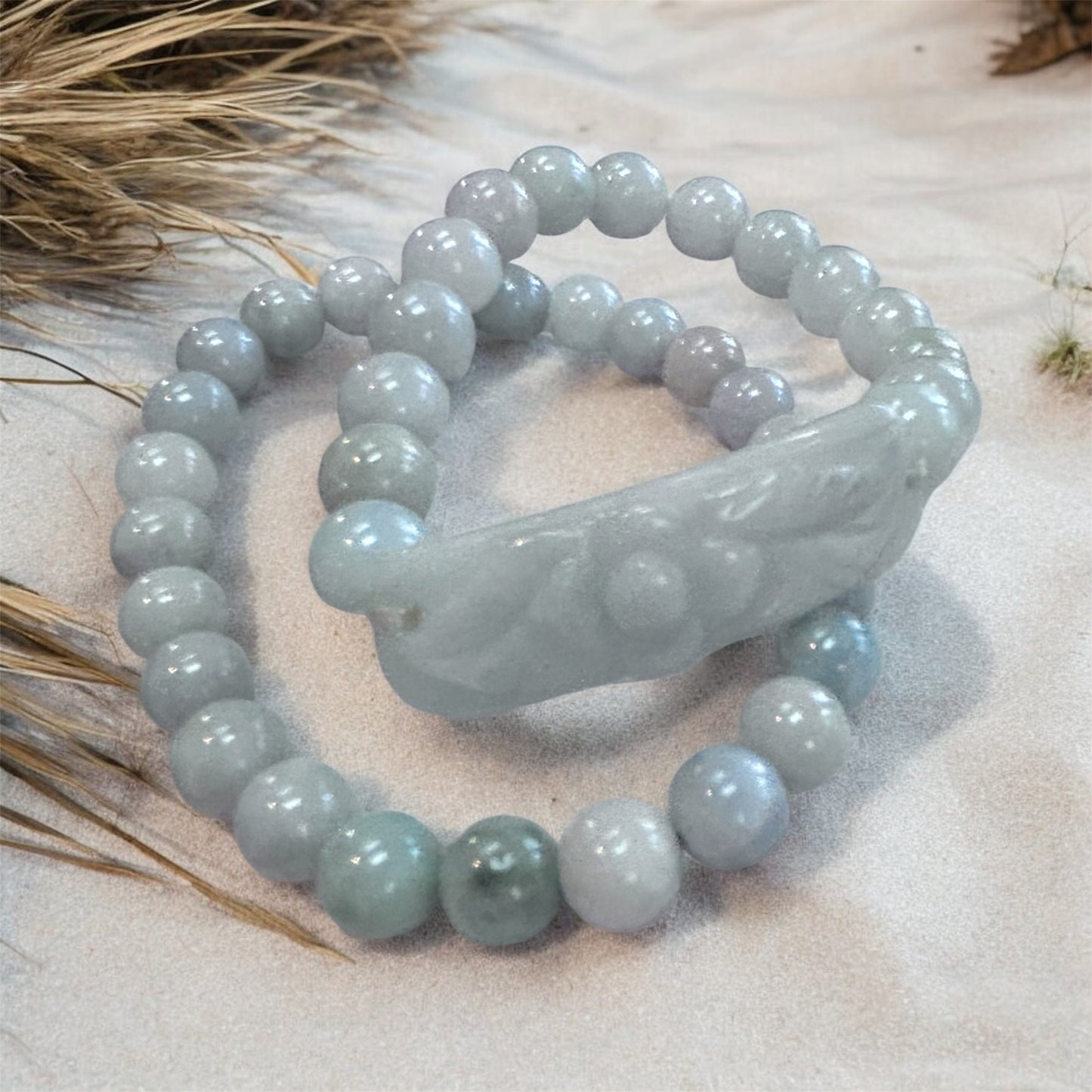 Burmese Jadeite 2pc set