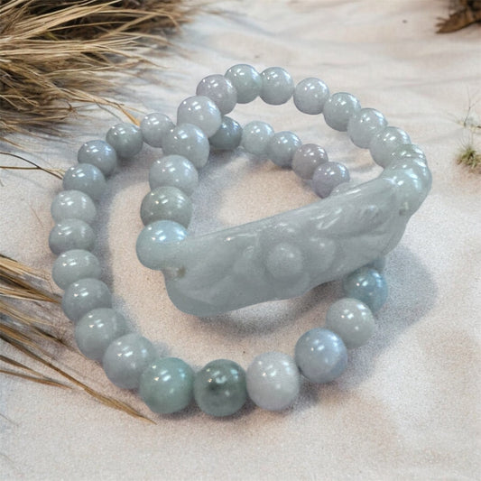 Burmese Jadeite 2pc set