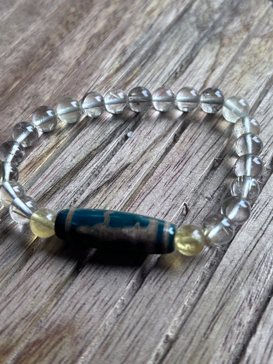 Tibetan Guan Yin Dzi Beads / Bodhisattva Blessing Beads / Buddha Pattern Talismans