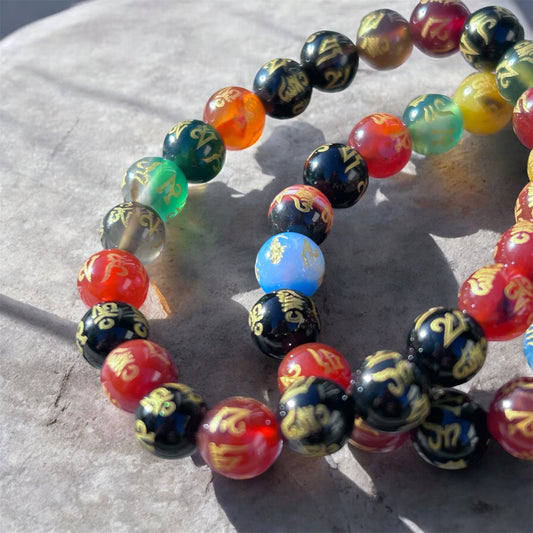 Om Mani Padme Hum Mantra Bracelet – Chakra Balance & Protection